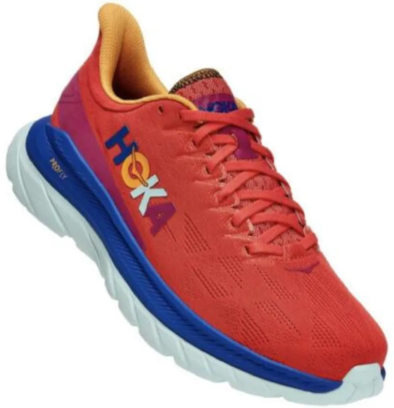 Hoka One One Women's Mach 4 Red/Blue-2